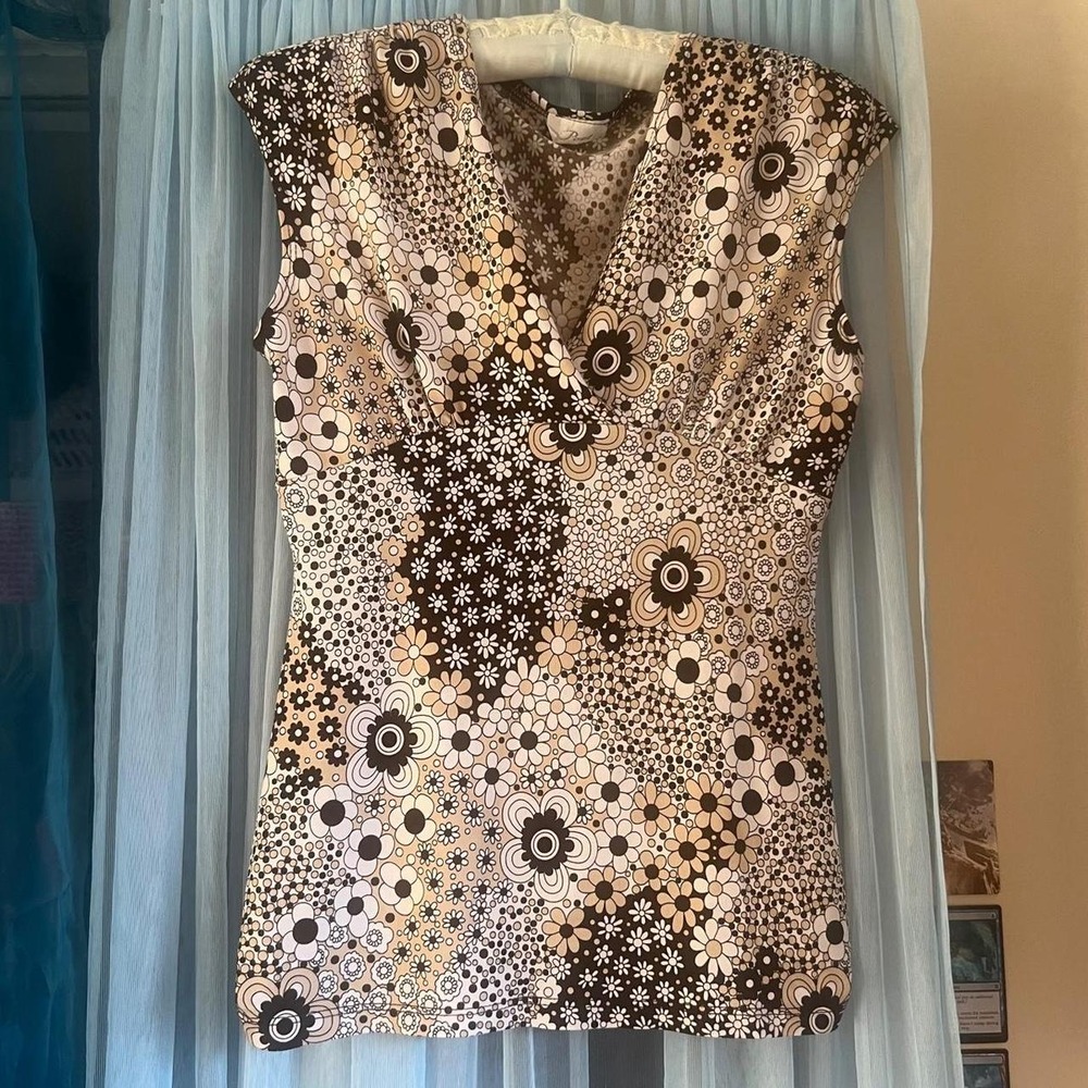 Y2K DOES 70s Patchwork Babydoll Top - Picture 2 of 4